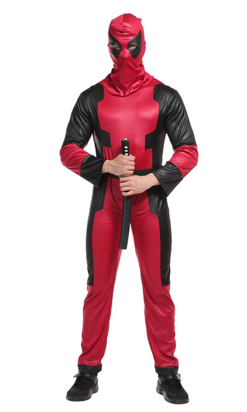 Shanghai Story 2018 deadpool Costume Adult Man Spandex Lycra Death Bodysuit Halloween Cosplay