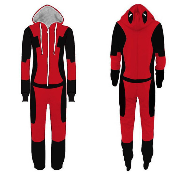 2018 NEW X-Men Dead Deadpool Returned Spider-Man Sweaters One-Piece Pajamas Cartoon Animal Pajamas cotton jumpsuit nonopnd