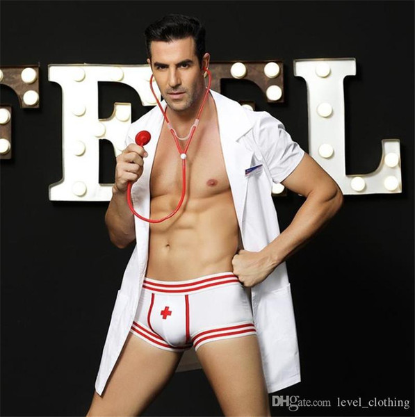 Wholesale Nightclub Cosplay Men's Sexy Lingerie Sexy Doctor Male Nurse Sexual Uniform Temptation 6602 Wholesale Free Shipping