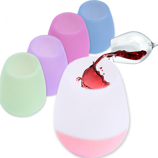 Silicone Red Wine Glass Folding Water Cup Portable Foldable Outdoor Travel Party Barbecue Camping Mugs Unbreakable Beer Glass Soft Mugs