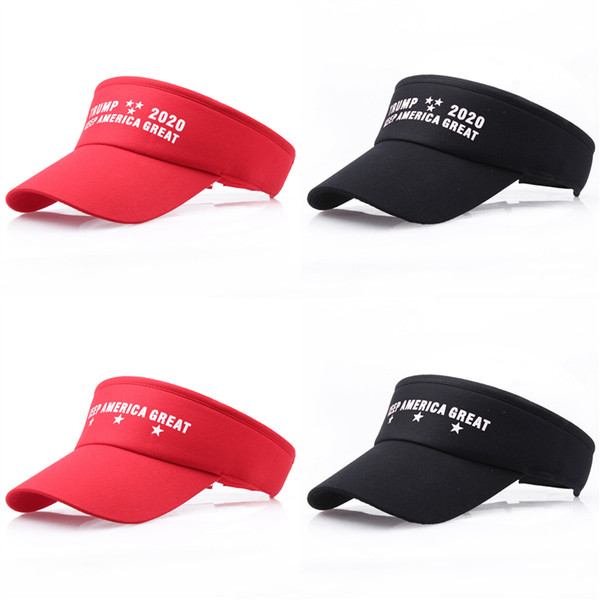 Keep America Great 2020 Trump Letter Print Hat Unisex Summer Snapback Adjustable Outdoor Sports Visor Baseball Golf Hats Solid Color A32007