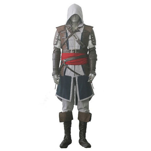 Assassin's Creed IV 4 Black Flag Edward Kenway Cosplay Costume Whole Set Custom Made Express 