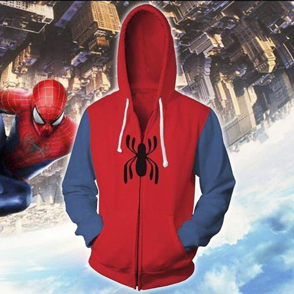 The Avengers Iron Spider Jacket Spiderman Jackets Men Outwear Cool Streetwear Zipper Hoodie Mens Coat S-5XL 2 Styles