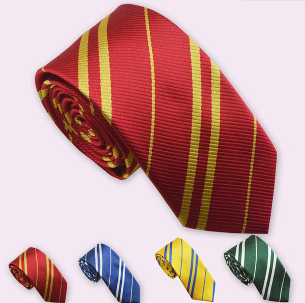 4 Colors Harry Potter Neck Ties Fashion Tie Necktie College Style Tie Harry Potter Gryffindor Series Gift Costume Accessories