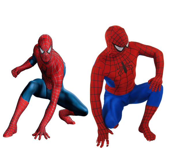 Fantastic!!! Red and navy Blue Lycra/Spandex Spiderman Hero Zentai Costume S-XXL 1PC Retail with high quality