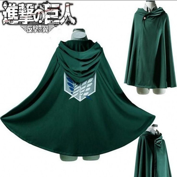 Freedom wing corps cloak attack giants investigation team role playing costume anime cosplay green cloak men's clothing party