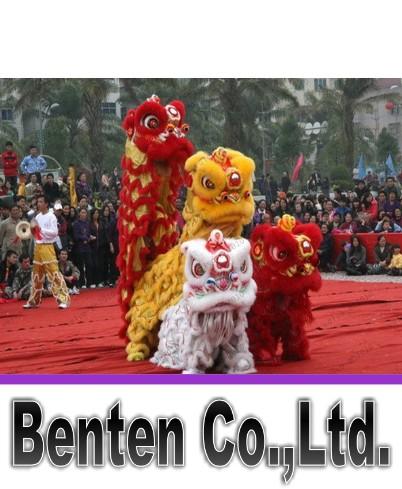 Lion Dance Costume Northern Style FRP Head Long Fur Event Ceremony Celebration Party Outfit Fancy Dress LLFA