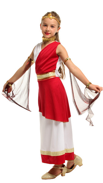 Shanghai Story Children Halloween Cosplay costume Queen of the Arabian princess dress Costumes Purim Party dress girls Athena Empress