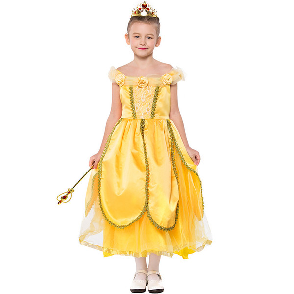 Kid Carnival Princess Theme Costume Halloween Classic Anime COS Outfits Girl Party Cosplay Stage Uniform Child Beauty Fancy Dresses