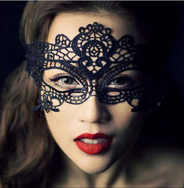 100pcs Sexy Lovely Lace Halloween masquerade masks Party Masks Venetian Party Half Face Mask For Christmas