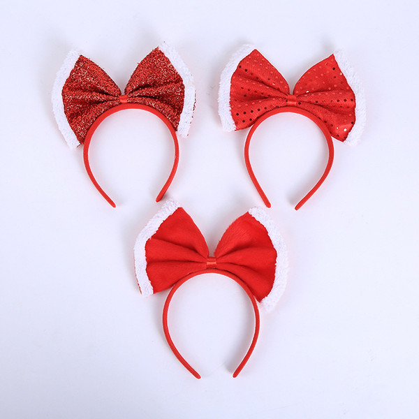 Inheriting Classic Quality Red Bow Princess Headwear Children's Birthday Party Hat Headband Christmas Ball Costume Accessories