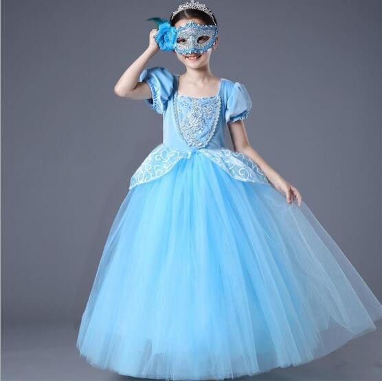 2020 Cinderella dress new girls mesh yarn Halloween birthday show pettiskirt