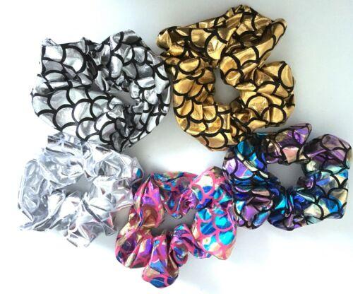 Girls Mermaid Scale Hair Scrunchie Handmade Ponytail Holder Scrunchies Hair Accessories Hair Band Hairbands Wrist Ankle Ties C121801