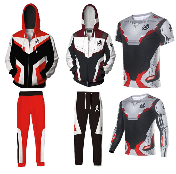 Avengers Endgame Quantum Realm Sweatshirt Jacket Advanced Tech Hoodie Cosplay Costumes 2019 new superhero Iron Man Hoodies suit