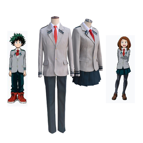 Boku no Hero Academia AsuiTsuyu Yaoyorozu Momo School Uniform My Hero Academia OCHACO URARAKA Midoriya Izuku Cosplay Costume
