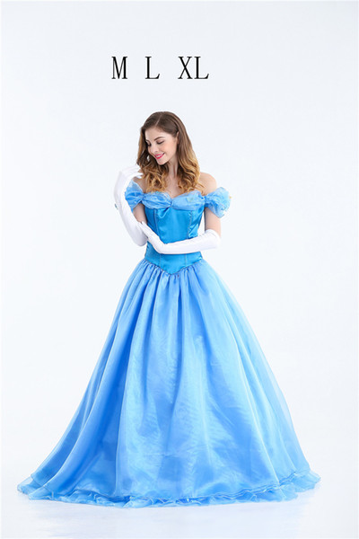 Princess Dress Halloween Costume Cinderella Adult Princess Costume Evening Dress For The Masquerade Cosplay Womens Clothing