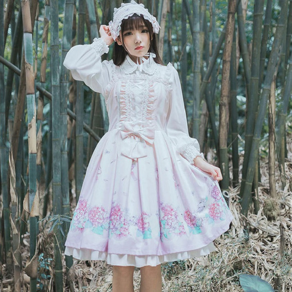 2018 new fashion lolita dress sweet temperament student princess dress maid gothic style Lolita clothing