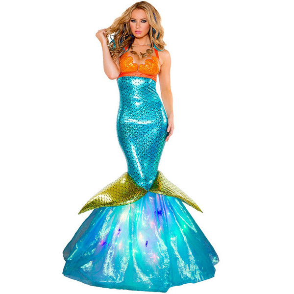 Princess Mermaid Halloween Costume Cosplay Fancy Dress Party