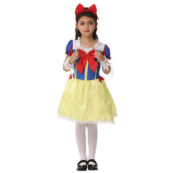 Party Cosplay Dress Girl Snow Grow Princess Halloween Children Costume Set Stage Costume Child