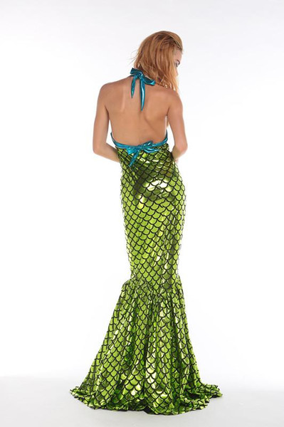 Halloween costume fantasy sexy sequins mermaid uniforms The little mermaid dress The bra dress suit evening dress