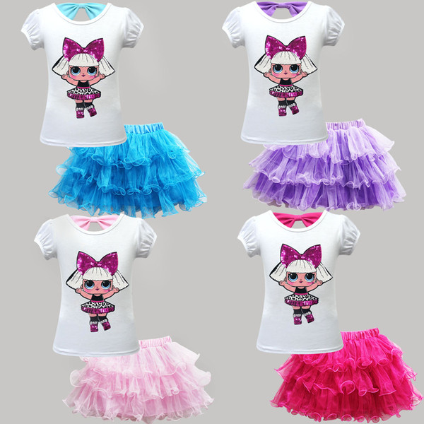 LOL Dolls Surprise Big Sister DIVA Series 1 Cosplay Costume Kid Sleeveless Cartoon Dress TUTU Skirt