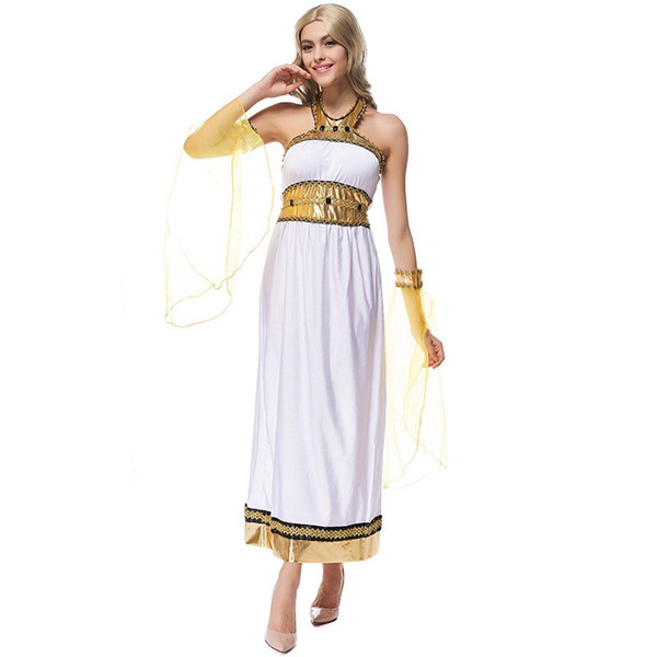 Sexy Ancient Egypt Queen Princess Costume Classic Halloween Party Cosplay Costume Masquerade Greece Goddess Stage Outfits