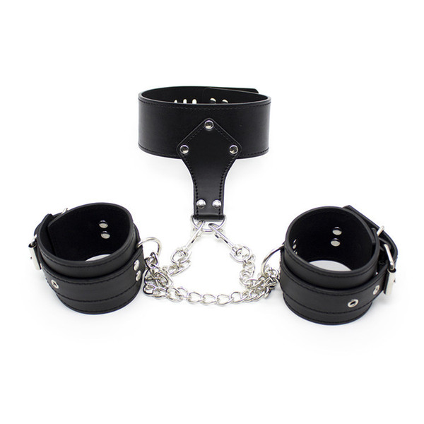 PU Leather BDSM SM Bondage Sexy Restraints Fuzzy Furry Hand Wrist Cuffs Soft Plush Handcuffs Sex Toys For Couple