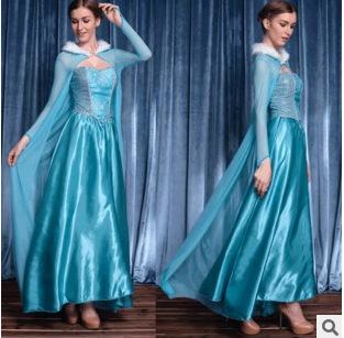 free shipping 2016hot sale!!! Snow White Princess Dress halloween costume cosplay cotume blue SIZE M-XL