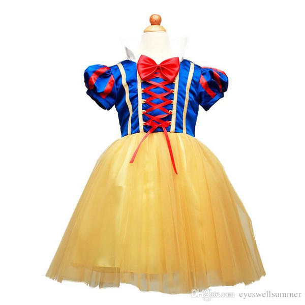 Summer Girls Snow White Princess Dresses Kids Girls Halloween Party Christmas Cosplay Dresses Costume Children Girl Clothing