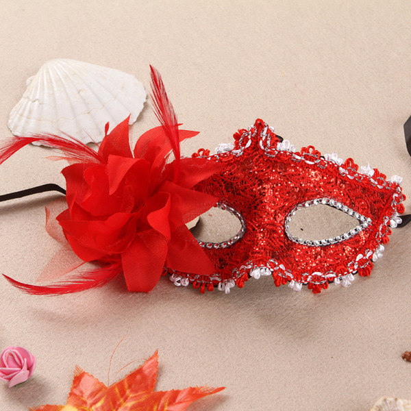 Women Costume Accessories Mask Lily Flower Design Women Princess Fashion Sexy Mask Mysterious Halloween Costume Cosplay Masks Free Size