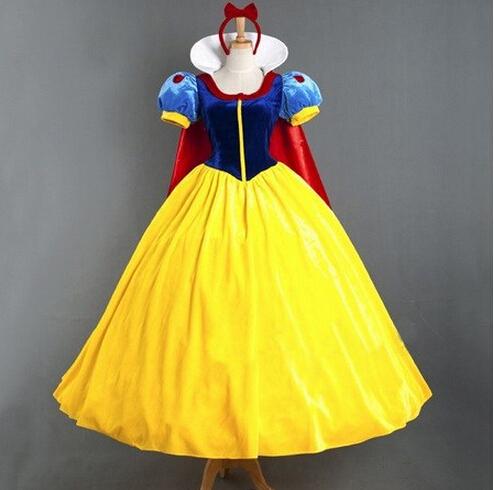 Free 2015 New Adult Princess Snow white Costume Ladies Fairytale Party Dress wholesale