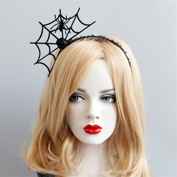 Spider web halloween cosplay hair hoop carnival night holiday ball gothic wind head jewelry