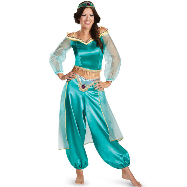 European and American Halloween Princess Aladdin Performs Costumes Role Playing Cosplay Game Uniform Headwear + tops + pants