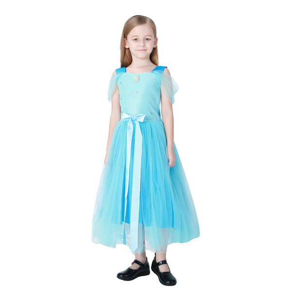 Cinderella Dresses Princess Dress Fairy Toddler kid Wedding Party Sheer Dress Cosplay Costume Clothes wholesale PS052