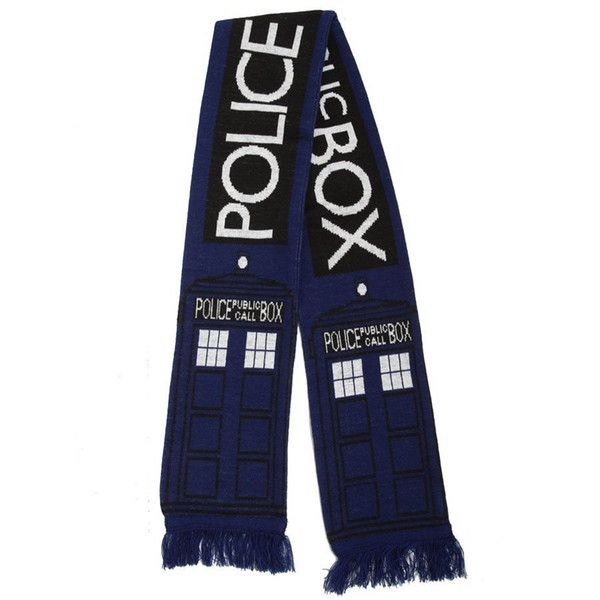 wrap box Dr Doctor Who Tardis 8' Public Call Box Cosplay Blue Scarf Neckchief Wrap tardis scarf