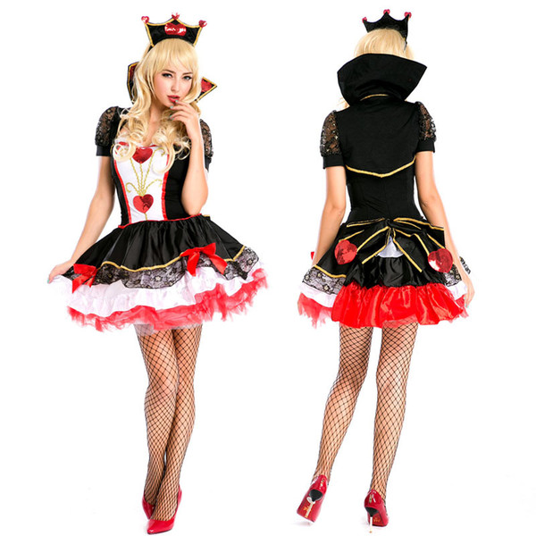 2018 Nightclub Bar Sexy Empress Dress Queen Cosplay Halloween Game Uniform Costume DS Dance Stage Dress Costume Suit 8562