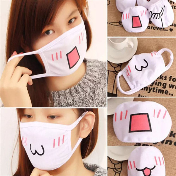 Wholesale cute expression print dust mask mouth-muffle Winter Cotton Funny Mouth Anti-Dust Face Masks ouc2120