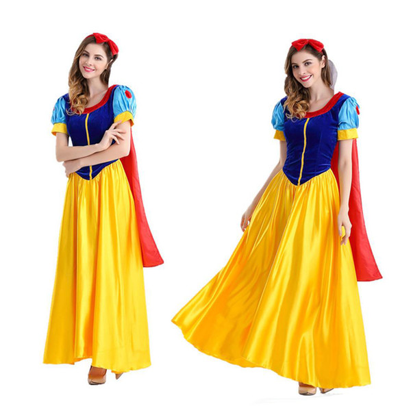 Costumes Women Classic Beauty Fairytale Princess Long Dress Gown Game Uniform