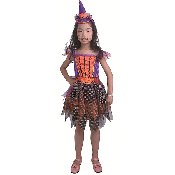 wholesale Carnival Girl Dance Princess Summer Dress Children Show Dress Skirt Baby Performance Serve Halloween cosplay kids Costumes