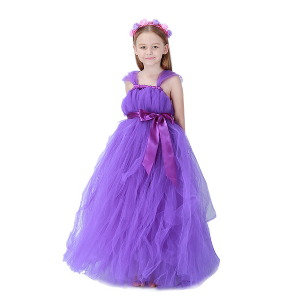 Girls Dress christmas Cosplay Dress Princess Party Dress Children costumes Baby Kids girls Clothes purple wholesale PS051