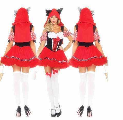 New sexy lingerie cosplay Halloween Red Wolf and Snow White Costume Little Red Riding Hood Anime COSPLAY Stage Dress Christmas