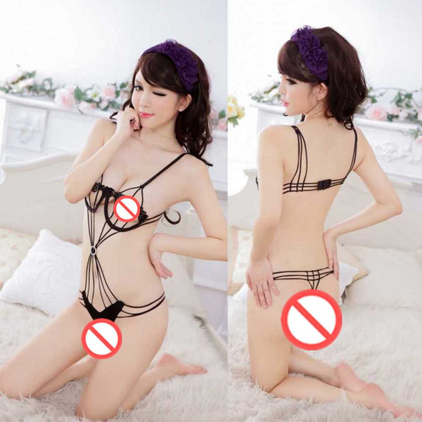 new sexy lingerie cosplay sexy underwear set temptation elasticity tightness perspective three points soft yarn piece pajamas