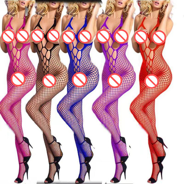 Free Size Black Bodysuits Female Body With Hollow out Hole Sexy Hot Slim Women Net Jumpsuit 2017 Sexy Transparent Bodysuit Body Stocking