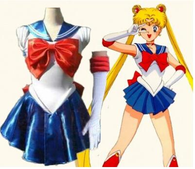 free shipping 7 colors!!! Serena Cosplay Sailor Moon Costume Fancy Dress S/M/L/XL/XXL UK 8/10/12/14/16 sexy