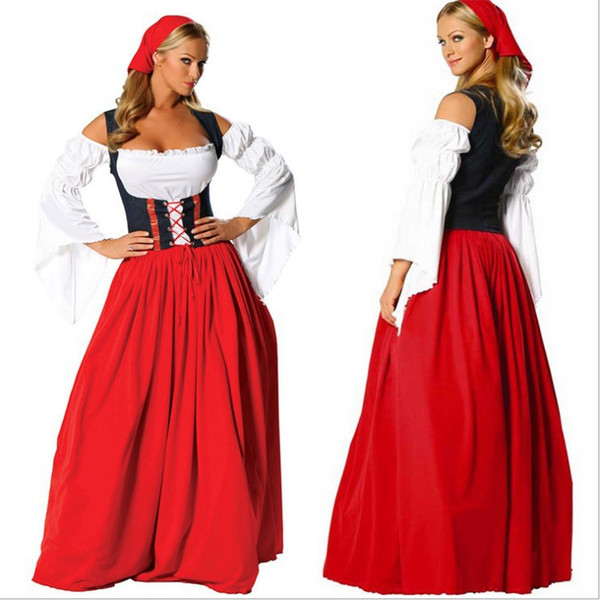 Ladies Oktoberfest Bavarian Beer Wench German Lederhosen Fancy Dress Costume New sexy