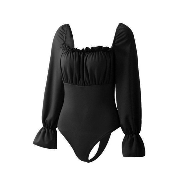 Sexy performance clothes female ins creative shaping palace bodysuit female designer polyester foam sleeve strap fashion bodysuit US Size