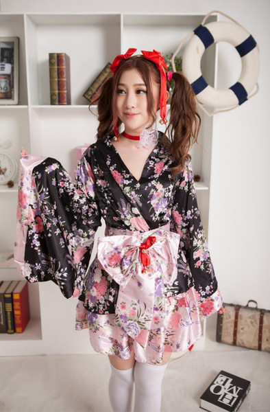 Japanese Kimono Vintage Original Tradition Silk Yukata Dress Japan Sexy Costumes Dancing Performances Costume Dress