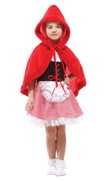 Shanghai Story Little Red Riding Hood Costume For Girls Christmas costumes For Red cloak Children Fancy For Kids Carnival Masquerade Costume