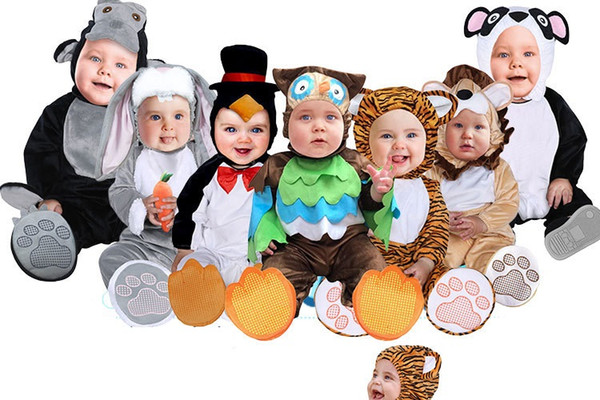 Shanghai Story Carnival Halloween Outfits Baby Boys Girls Costume Animal Cosplay Rompers Jumpsuit Toddlers Infant Clothes