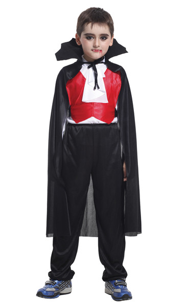 Shanghai story Halloween Costume For Kids Children Evil Vampire Cosplay Suits with fangs